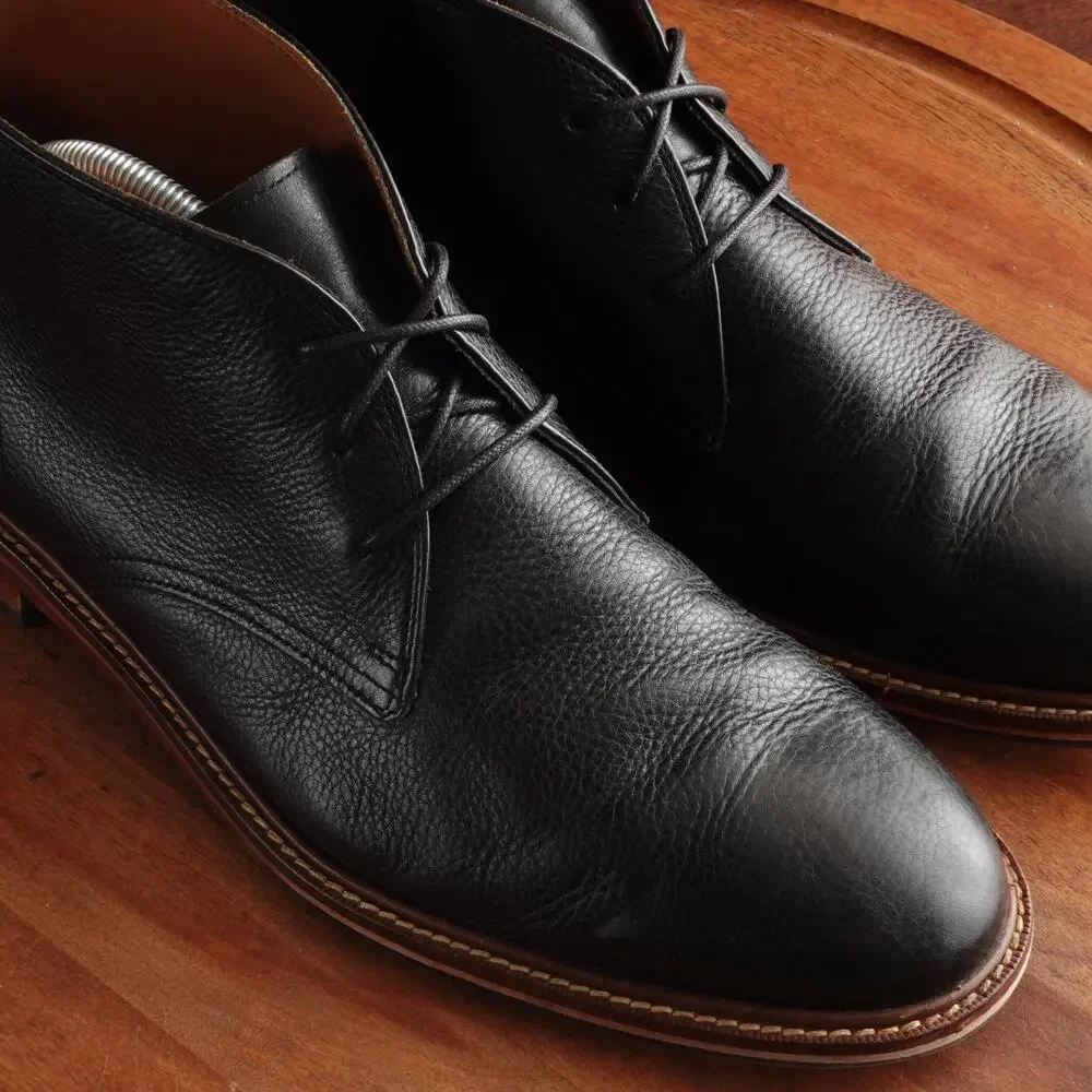Cole Haan Boots Men SZ 11M BLK Barron Chukka Leather Ankle Comfort Modern C22940